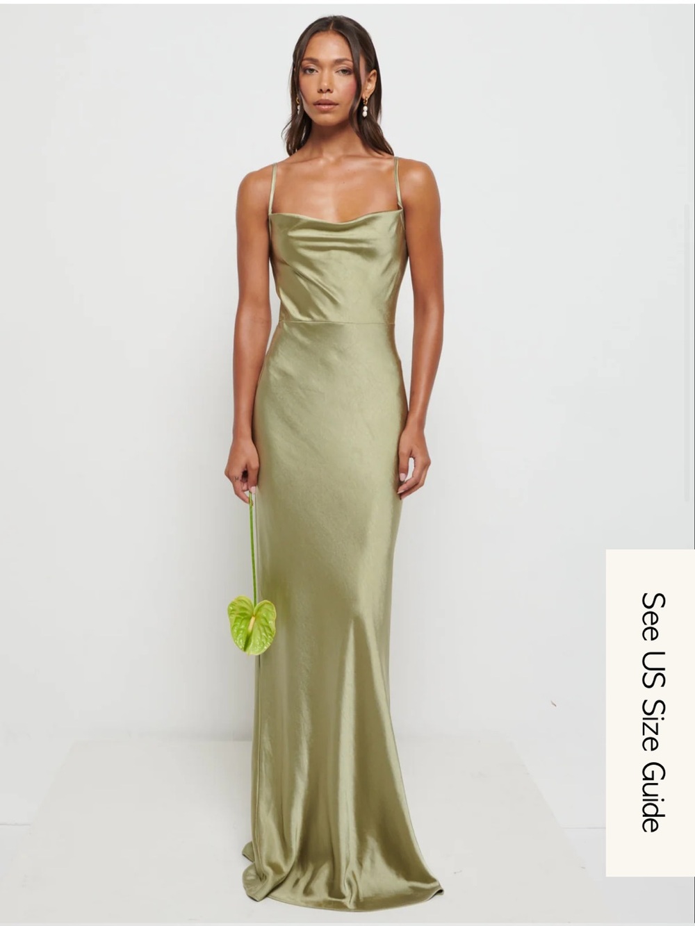 Pretty Lavish Keisha Maxi Bridesmaid Dress - Olive